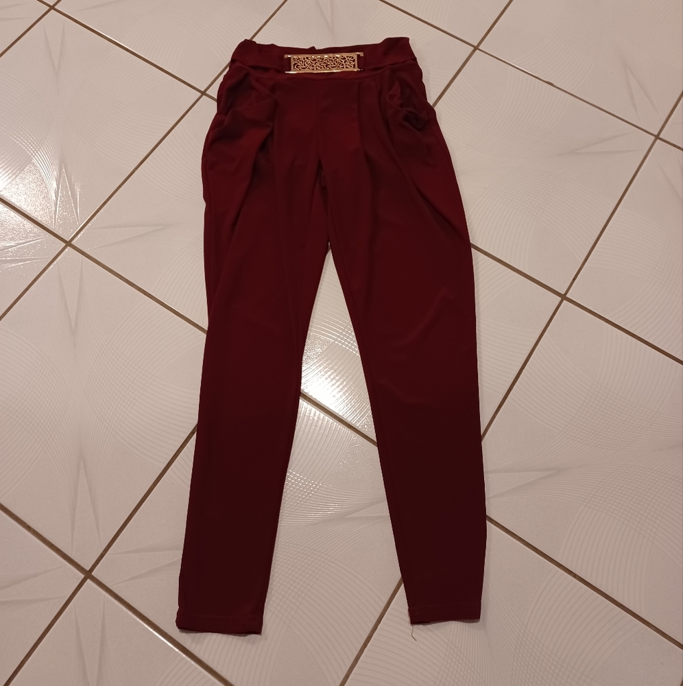 4/$40 Dark Red Dressy Pants - Size Medium